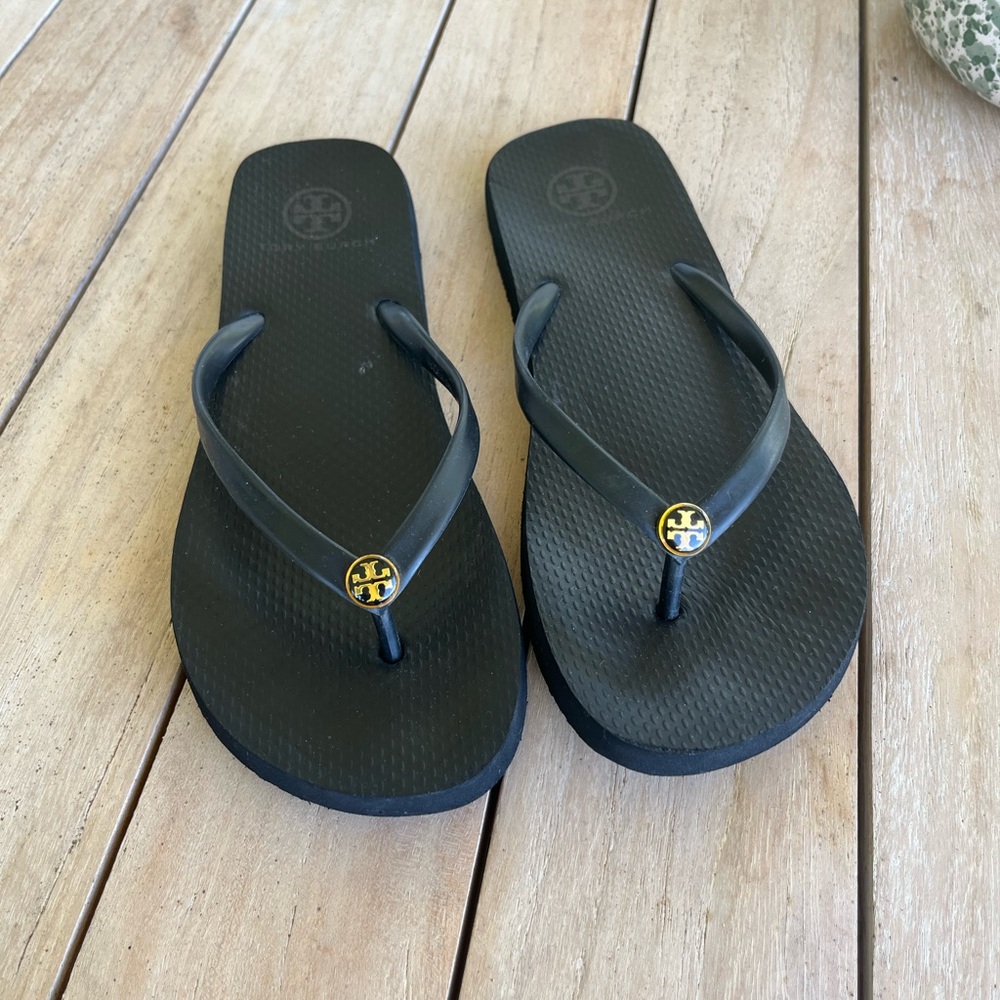 Tory Burch Black Flip Flops